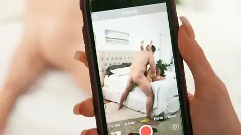 Uber-cute ash-blond teenager notices a truly thick trouser snake