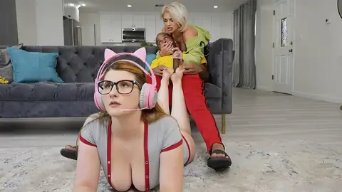 The blonde COUGAR is smashed by a BIG BLACK COCK in the kitchen