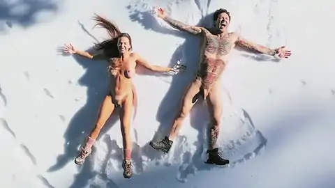 Abigail Mac is completely bare while in the forest