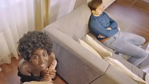 Dark-hued sweetie with elastic caboose drills while bf sleeps